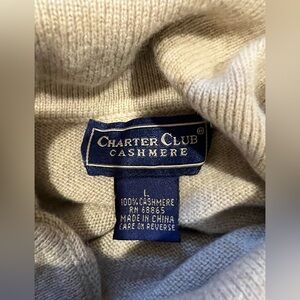 Charter Club Soft Beige Cashmere Knit